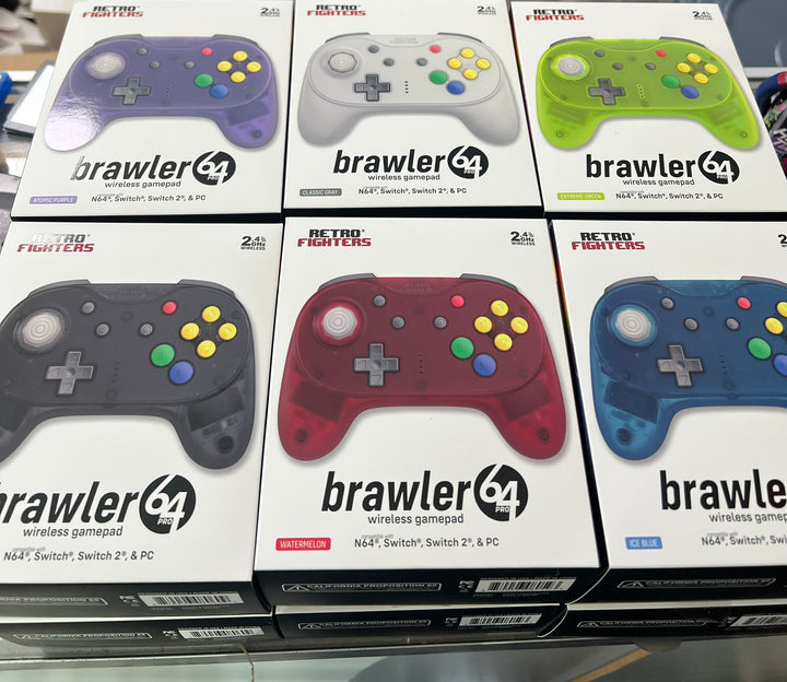 Retro Fighters Brawler 64 PRO Wireless Gamepad for N64/Switch 1+2/PC (Select a Color)