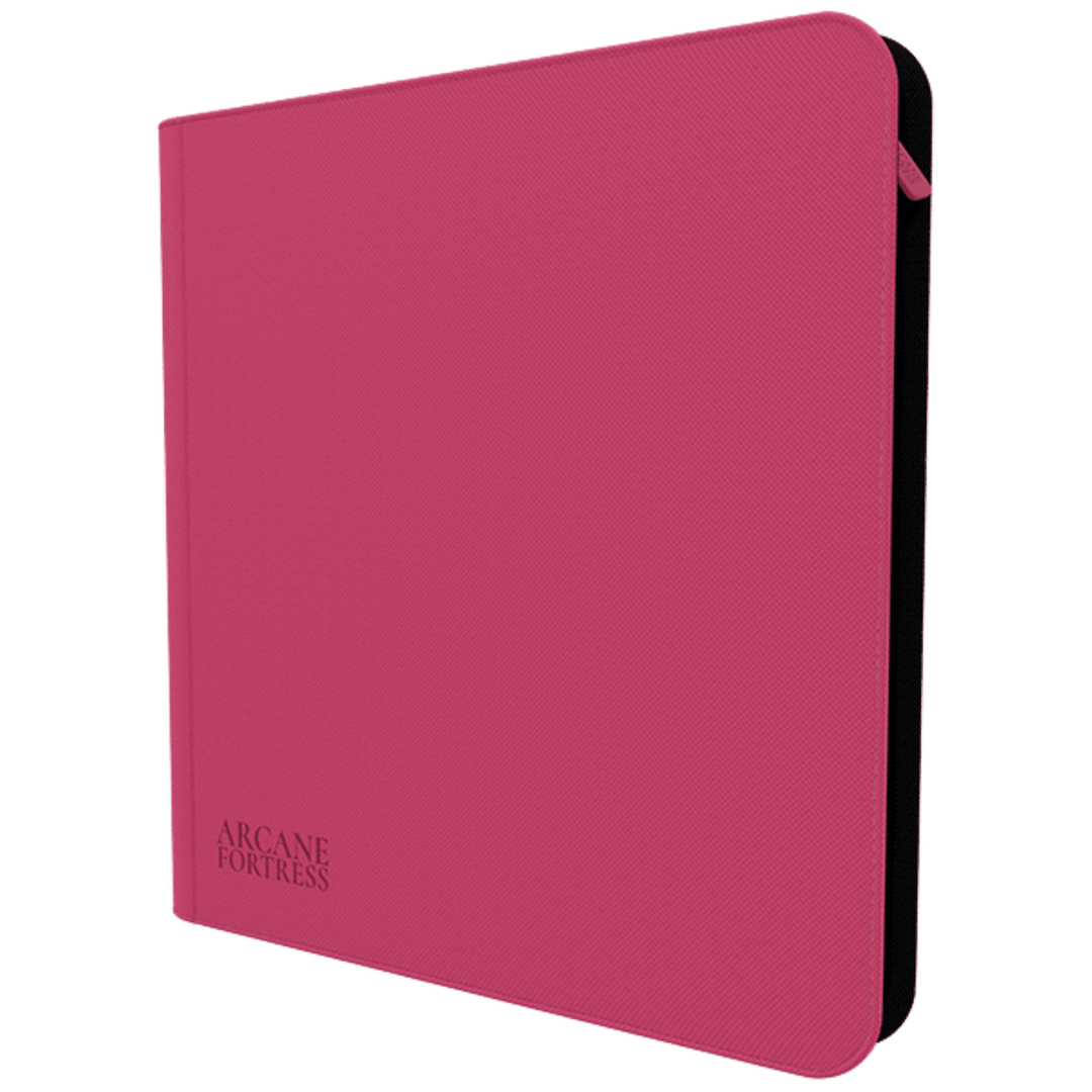 Arcane Fortress Binder: Solid Color Pink - Zippered, Side-Loading (12-Pocket) NA12926