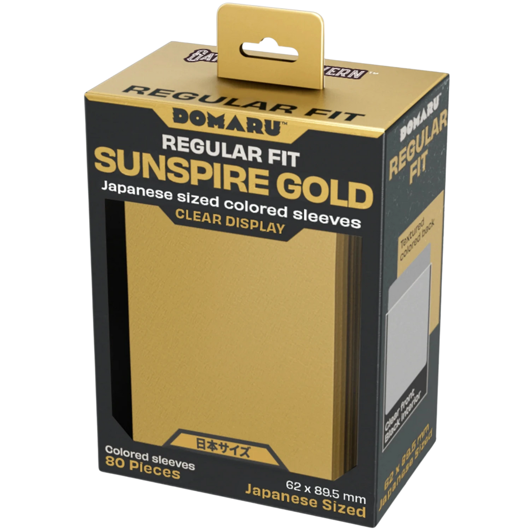 NEW Card Sleeves: Japanese DOMARU Regular Fit - Sunspire Gold (80 ct.) NA103026