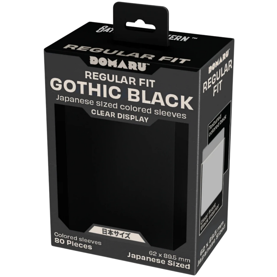 NEW Card Sleeves: Japanese DOMARU Regular Fit - Gothic Black (80 ct.) NA103026