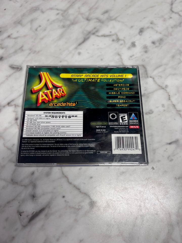 Atari Arcade Hits (Jewel Case) PC CD-ROM Used UP111325