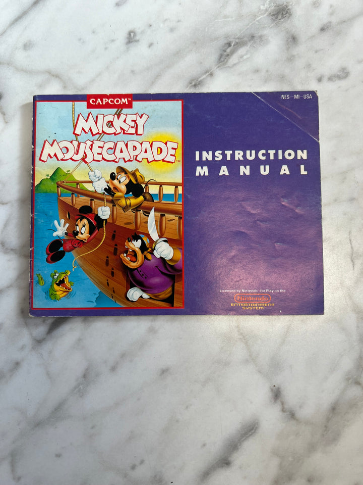 Mickey Mousecapade for Original Nintendo NES MANUAL ONLY MO101624