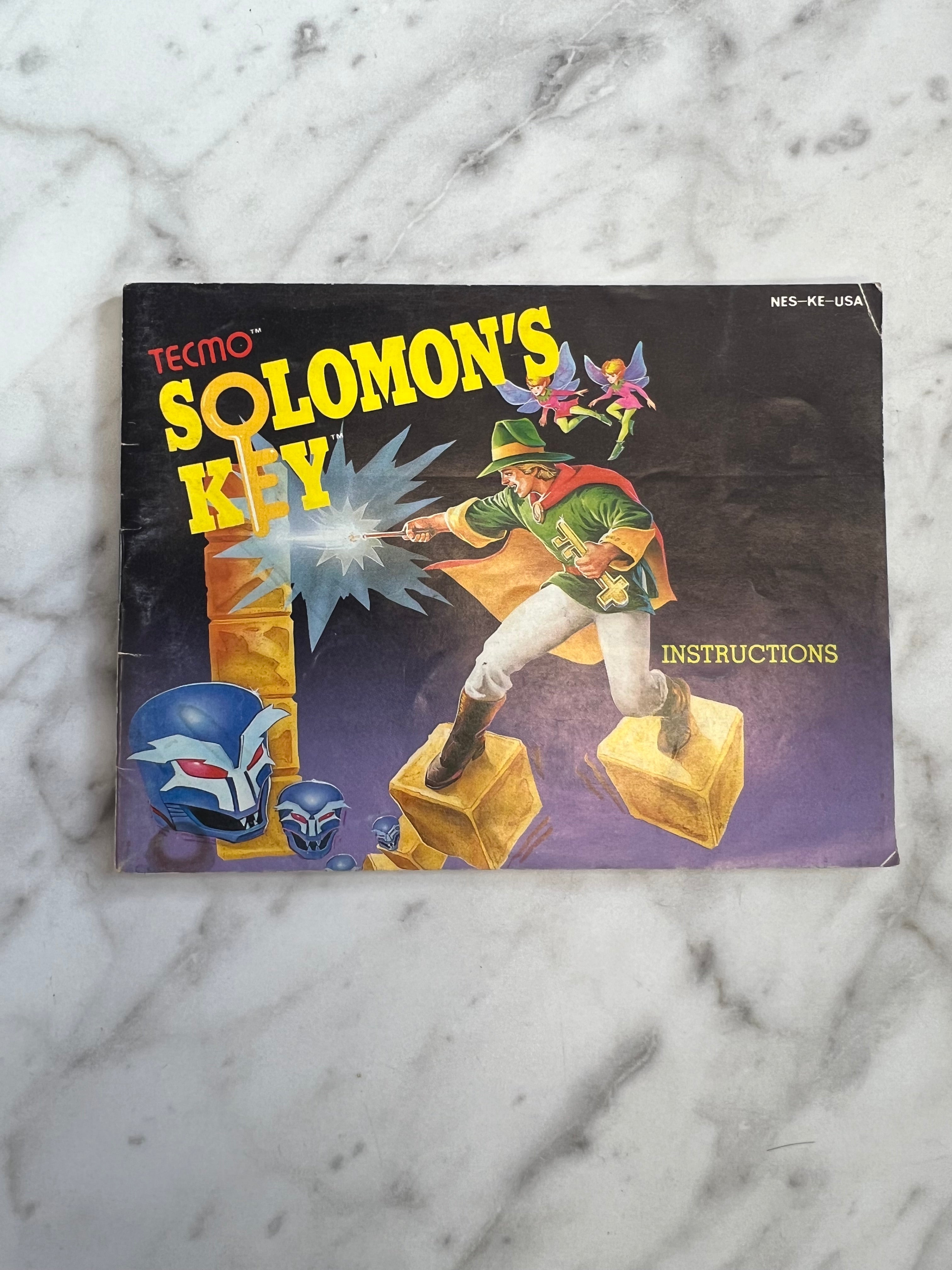 Solomon's Key for Original Nintendo NES MANUAL ONLY MO101624 – Core Gaming