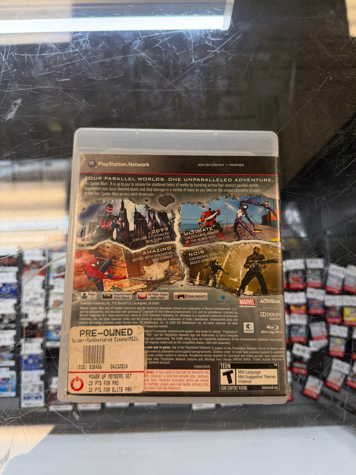 Spiderman Shattered Dimensions PS3 Case ONLY CO4426
