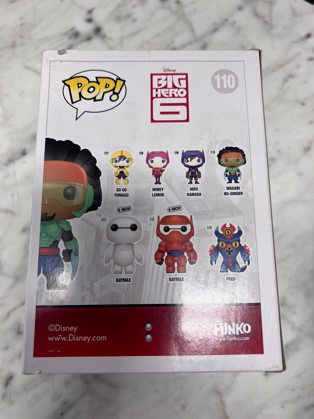 Funko Pop! Wasabi No-Ginger #110 Big Hero 6 FP111525