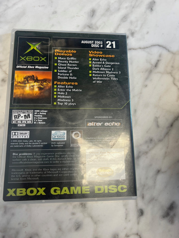 Official Xbox Magazine Demo Disc #21 August 2003 DE81325
