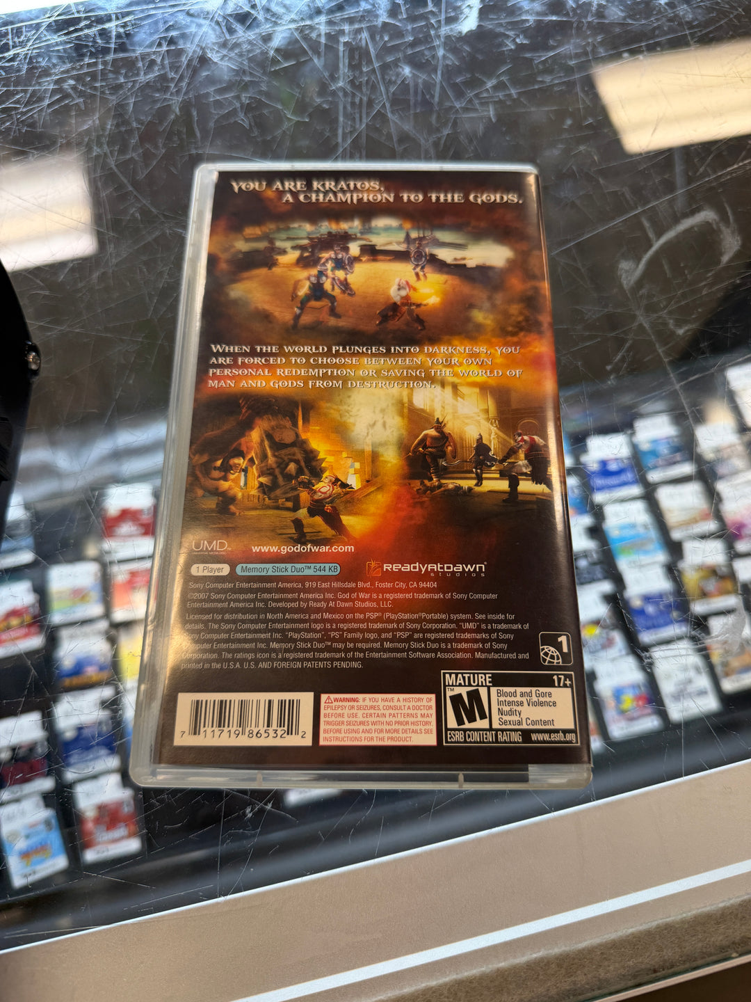 God of War Chains of Olympus PSP CASE AND MANUAL ONLY CO4426