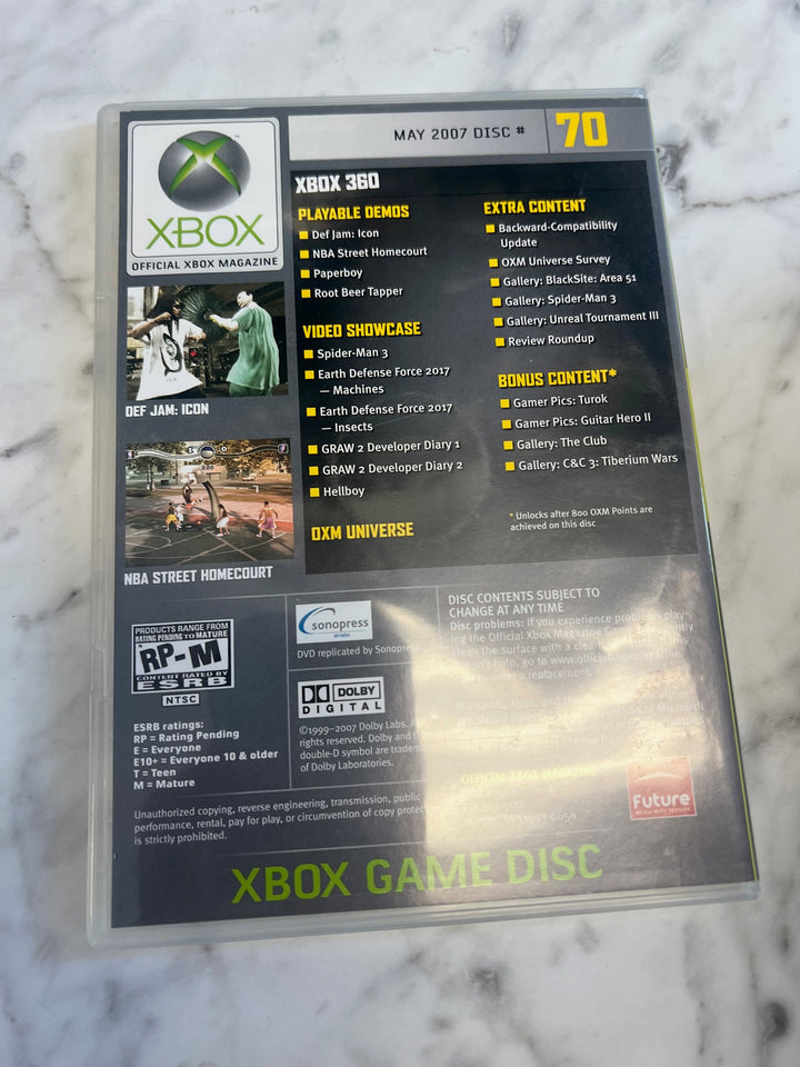 Official Xbox Magazine Demo Disc #70 May 2007 DE81325