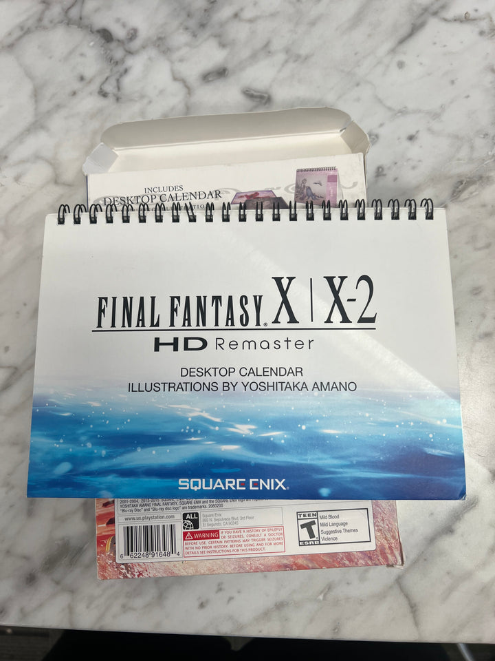 Final Fantasy X X-2 HD Remaster Limited Edition for Playstation 3 PS3 Case and Calender only NO GAME  CO101624 (Copy)