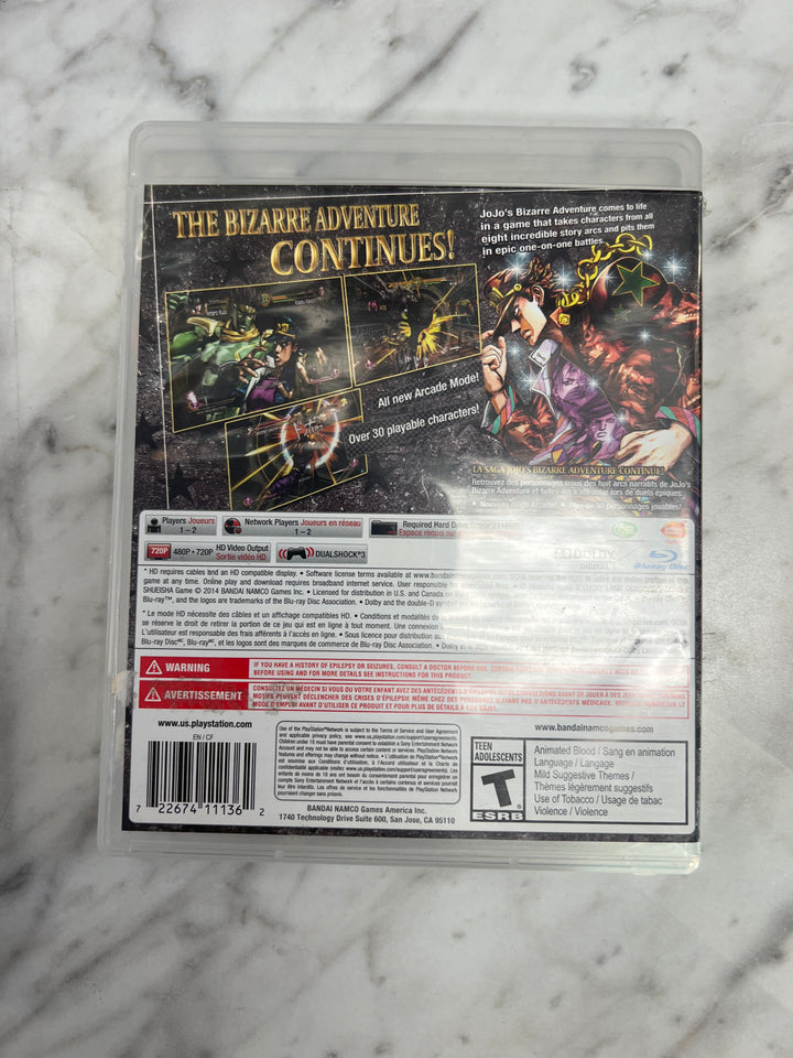 Jojo's Bizarre Adventure All Star Battle for Playstation 3 PS3 Case only NO GAME  CO101624