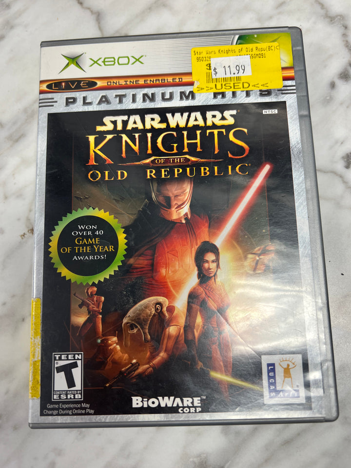 Star Wars Knights of the Old Repubic Original Xbox Case and Manual ONLY    CO8524