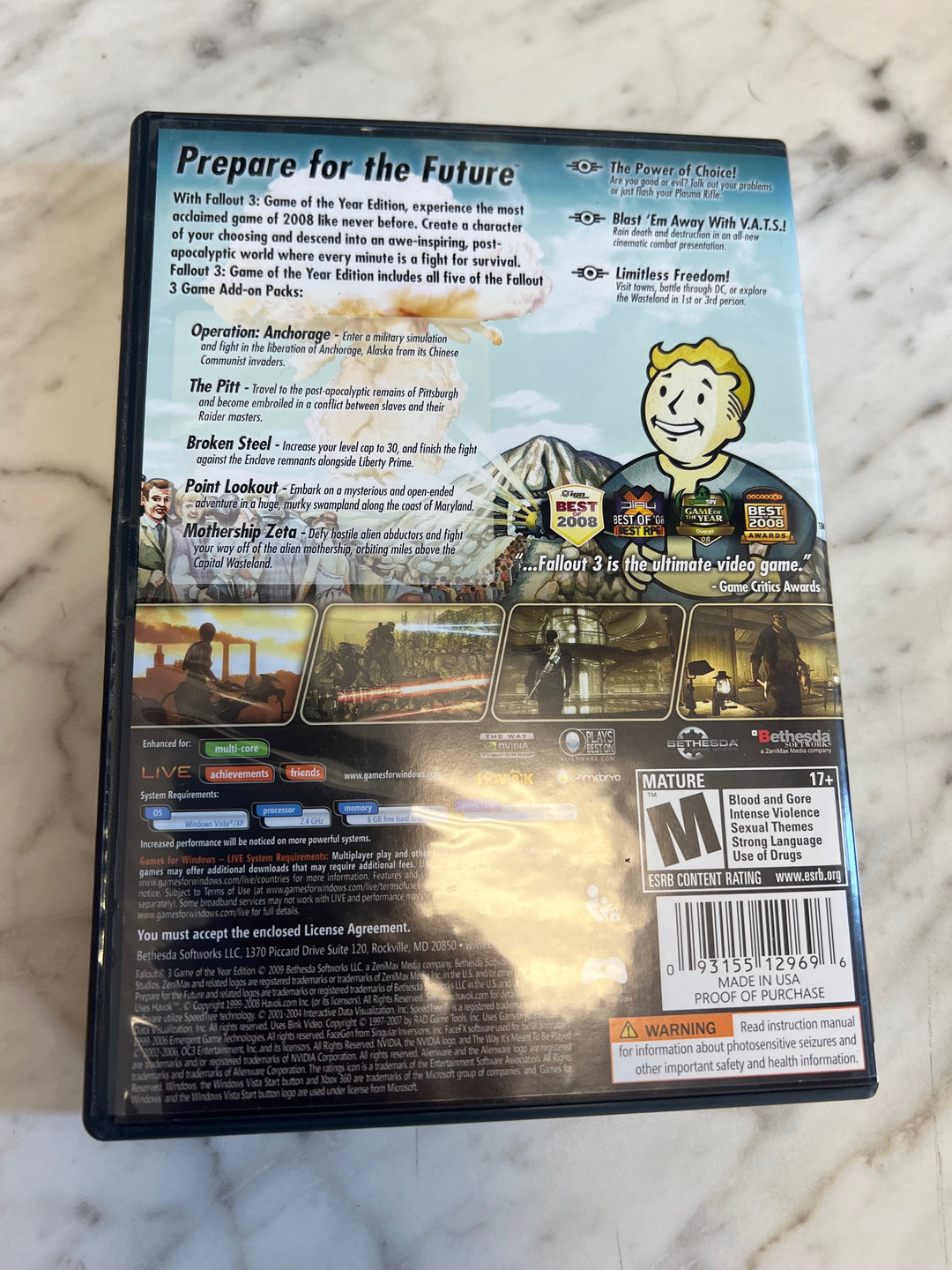 Fallout 3 Game of the Year Edition - PC DVD-ROM PU81325