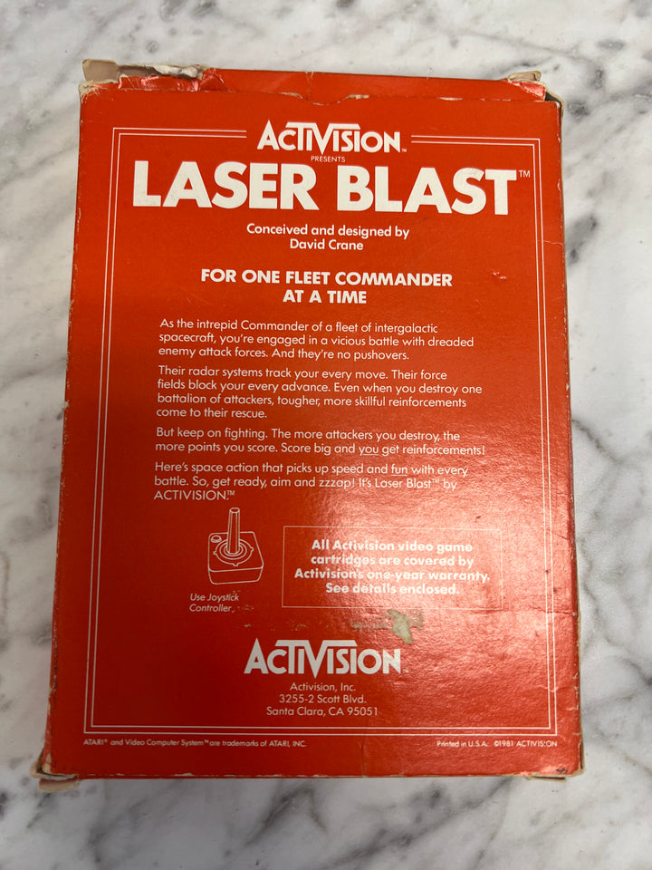Laser Blast in box with manual CIB Atari 2600  AT8624