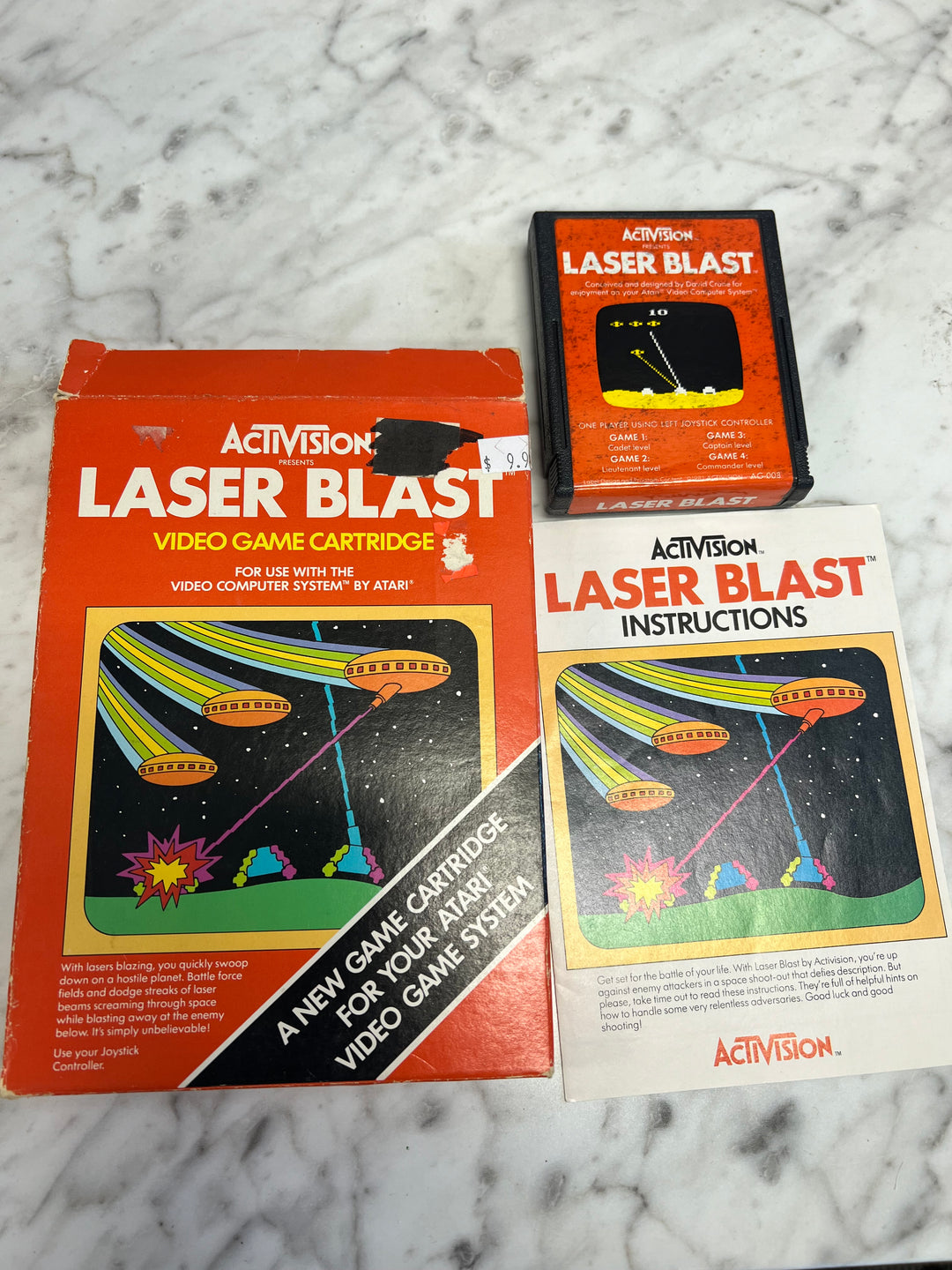 Laser Blast in box with manual CIB Atari 2600  AT8624