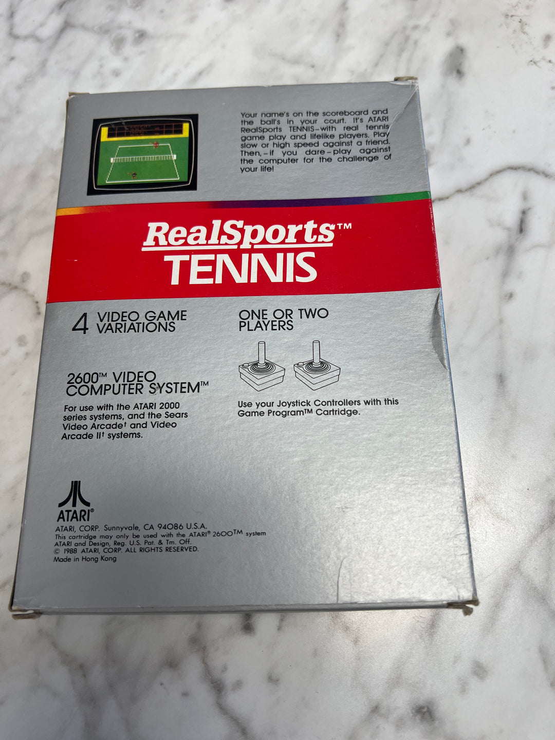 Real Sports Tennis in box with manual CIB Atari 2600  AT8624