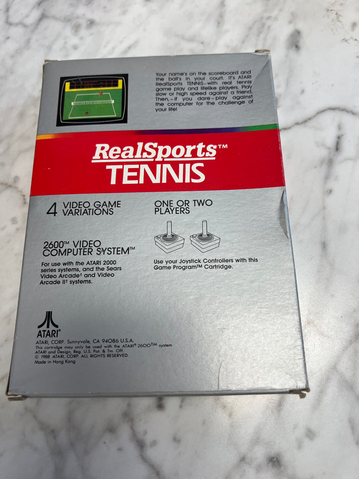 Real Sports Tennis in box with manual CIB Atari 2600  AT8624