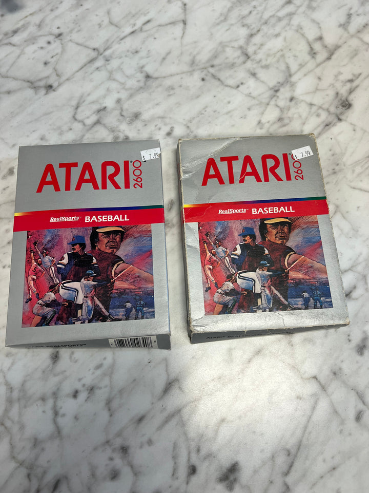 Real Sports Baseball in box with manual CIB Atari 2600  AT8624