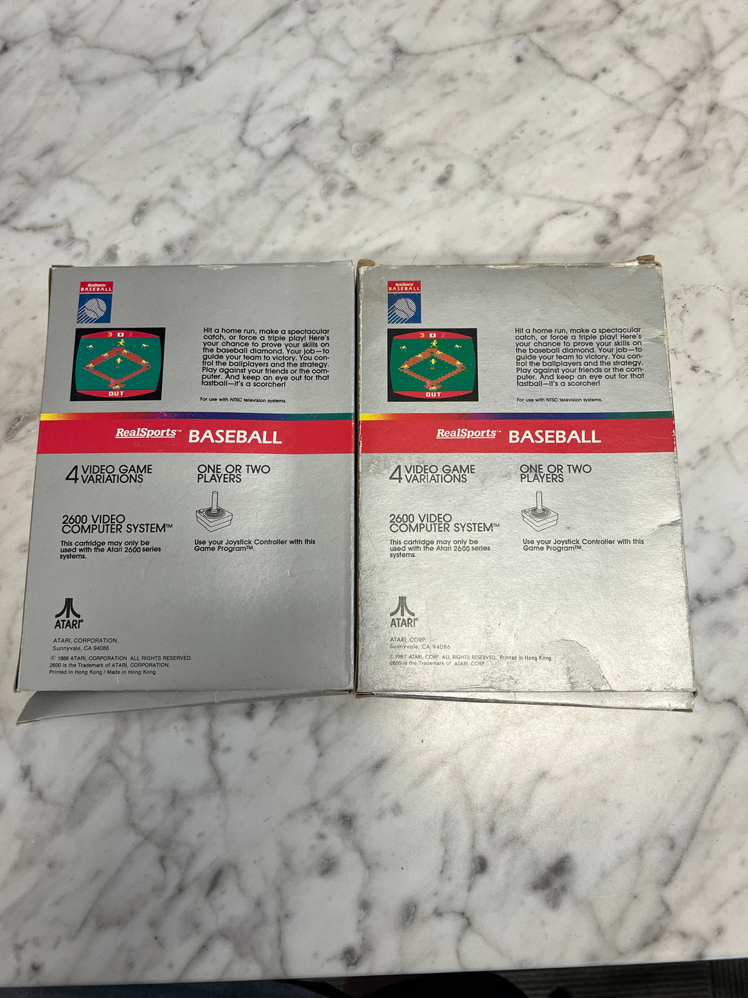 Real Sports Baseball in box with manual CIB Atari 2600  AT8624