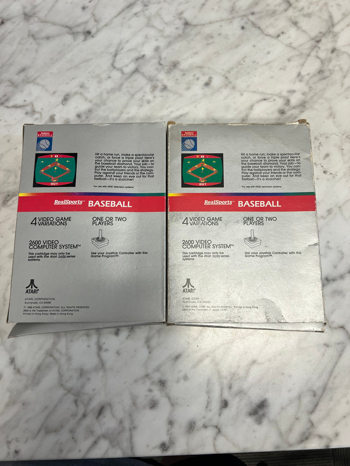 Real Sports Baseball in box with manual CIB Atari 2600  AT8624