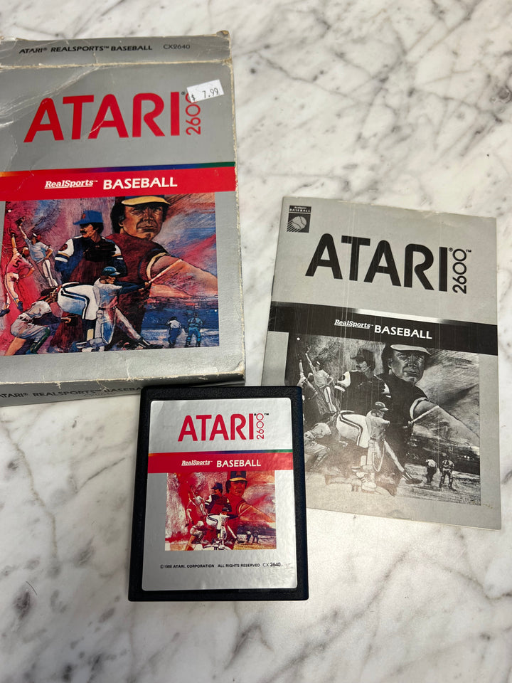 Real Sports Baseball in box with manual CIB Atari 2600  AT8624