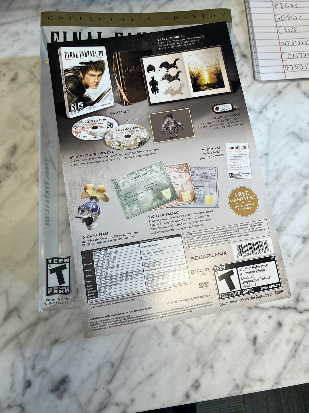 Final Fantasy XIV Online Collector's Edition PC DVD Complete PU81325