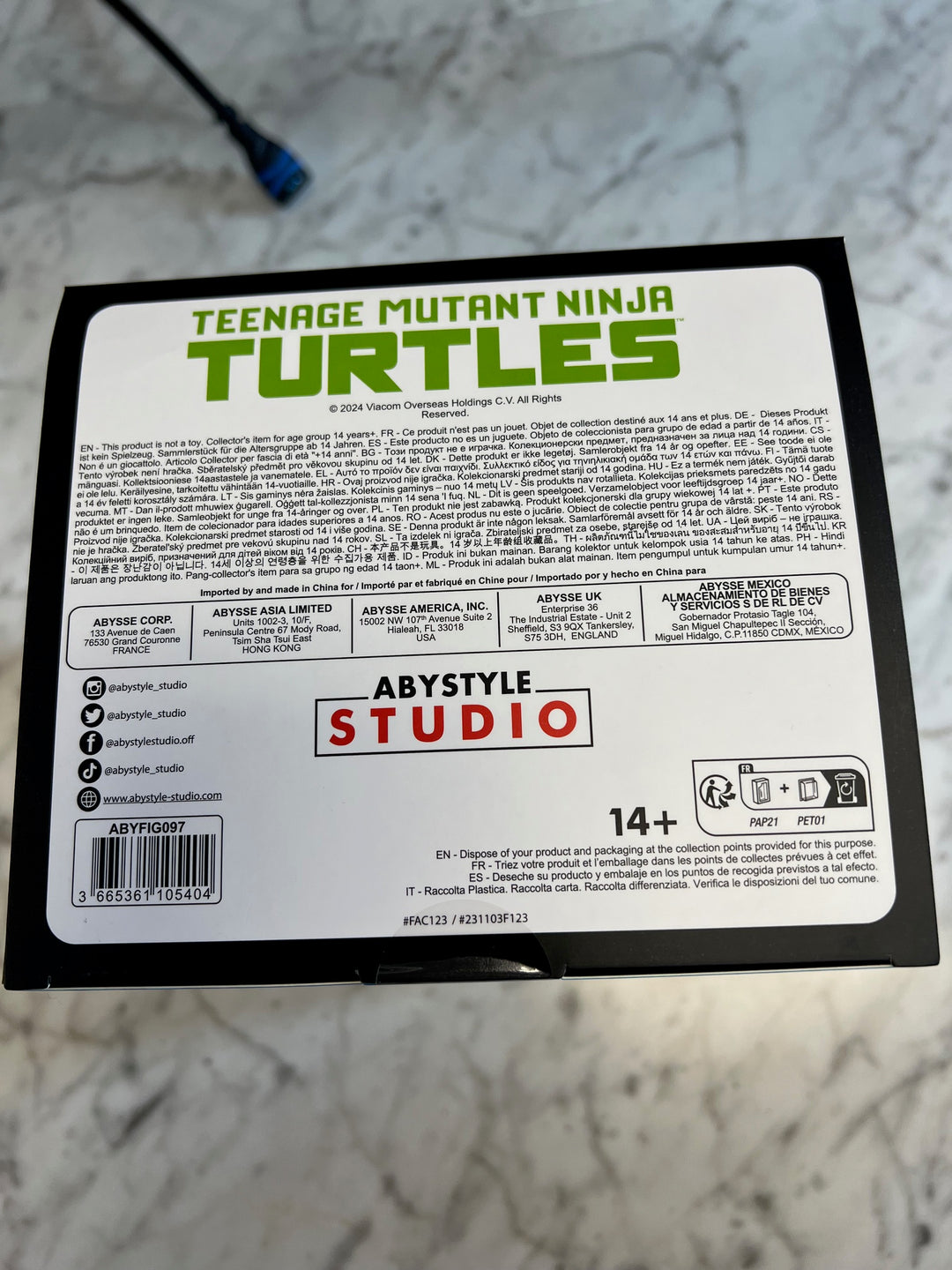 Abystyle Studio SFC Teenage Mutant Ninja Turtles Leonardo 7.7" Figure New NT52325