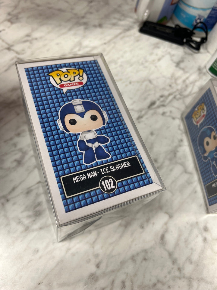 Funko Pop Games: Mega Man 102 Ice Slasher GameStop Exclusive