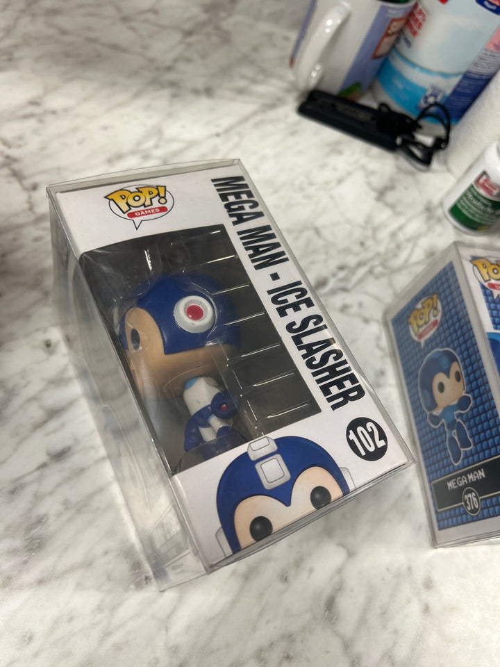 Funko Pop Games: Mega Man 102 Ice Slasher GameStop Exclusive