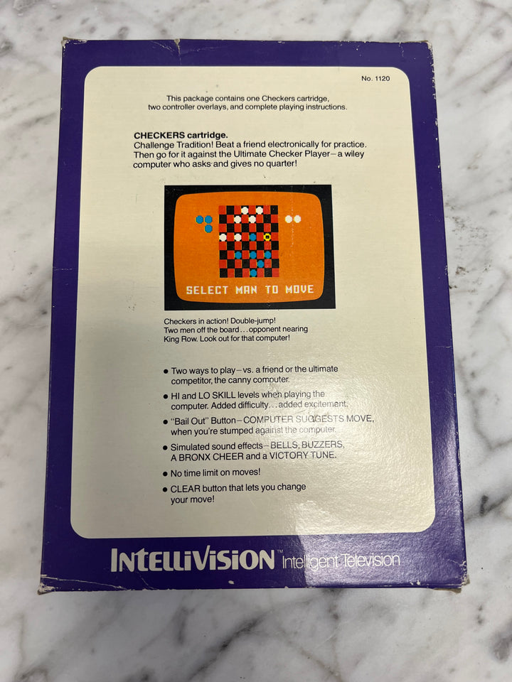 Checkers for Intellivision in Box IN8624