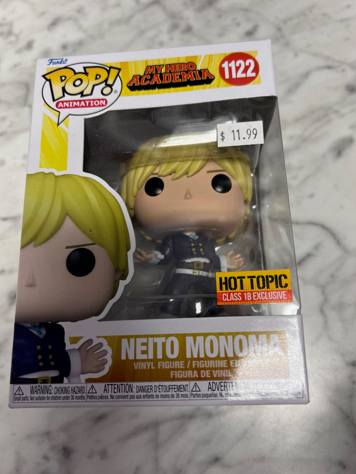Funko Pop!  Neito Monoma #1122 My Hero Academia Hot Topic Exclusive FP111525