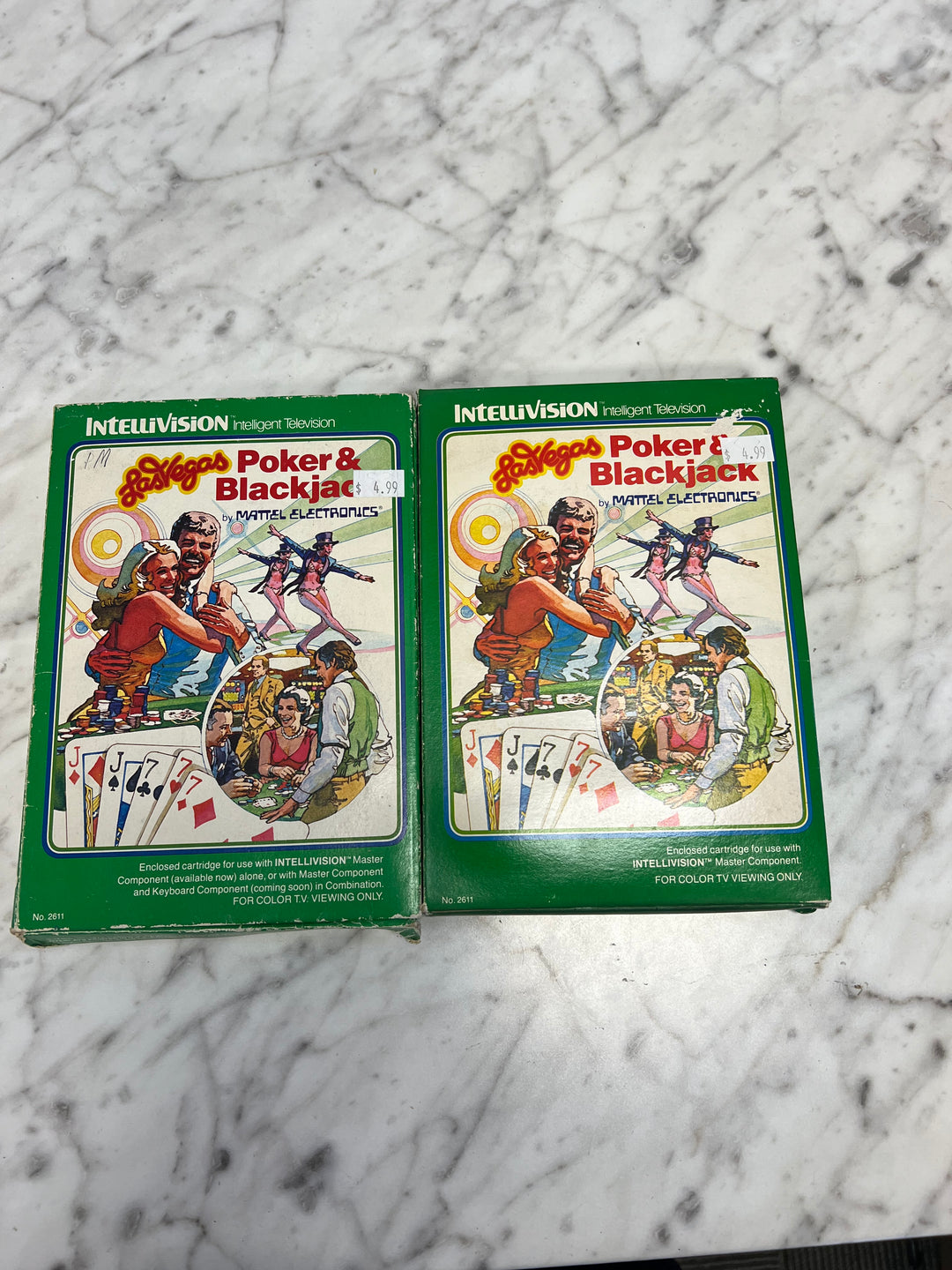 Las Vegas Poker and Blackjack for Intellivision in Box with manual IN8624