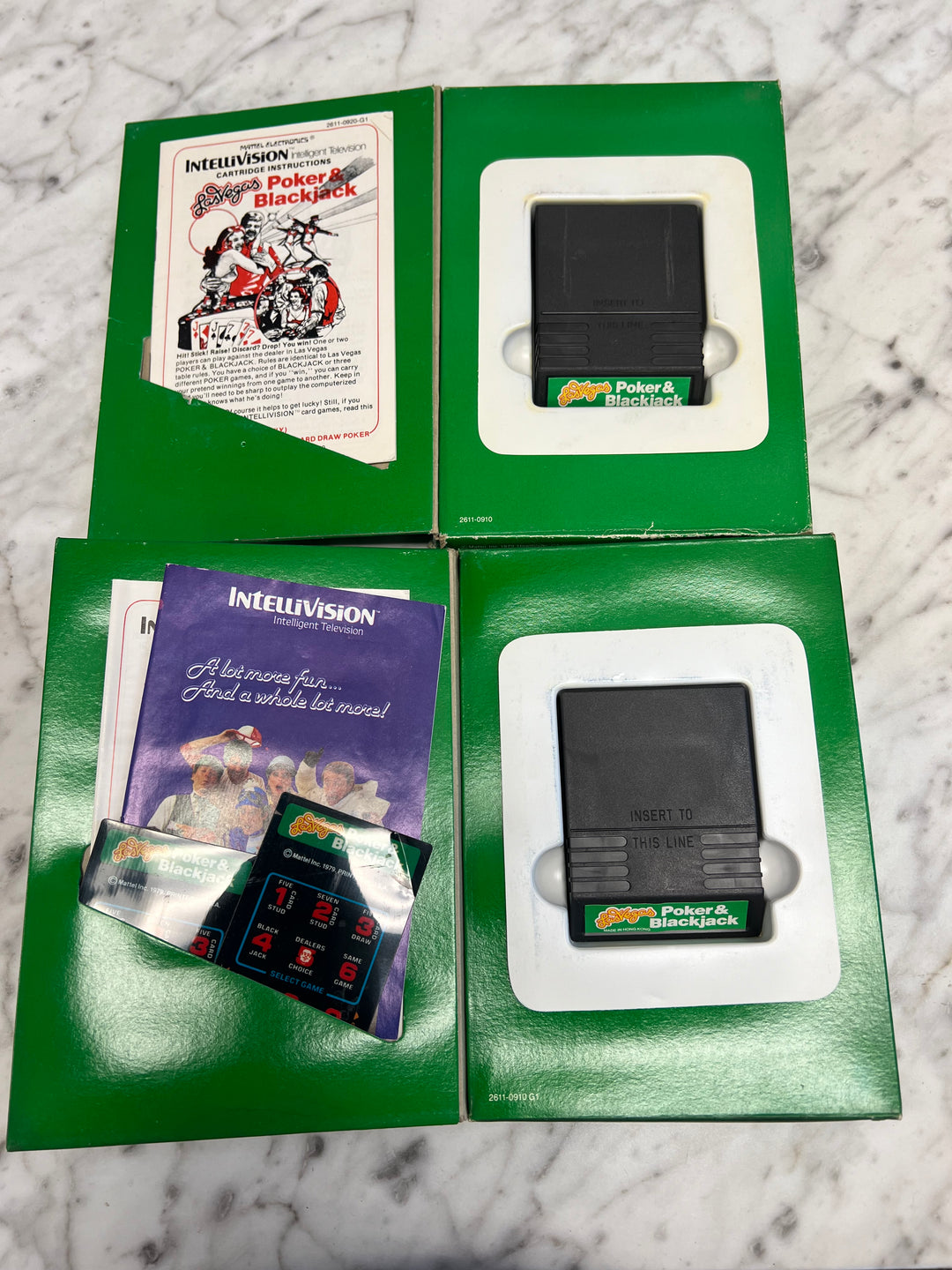 Las Vegas Poker and Blackjack for Intellivision in Box with manual IN8624