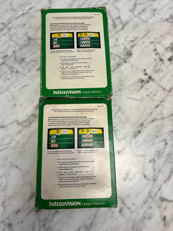 Las Vegas Poker and Blackjack for Intellivision in Box with manual IN8624