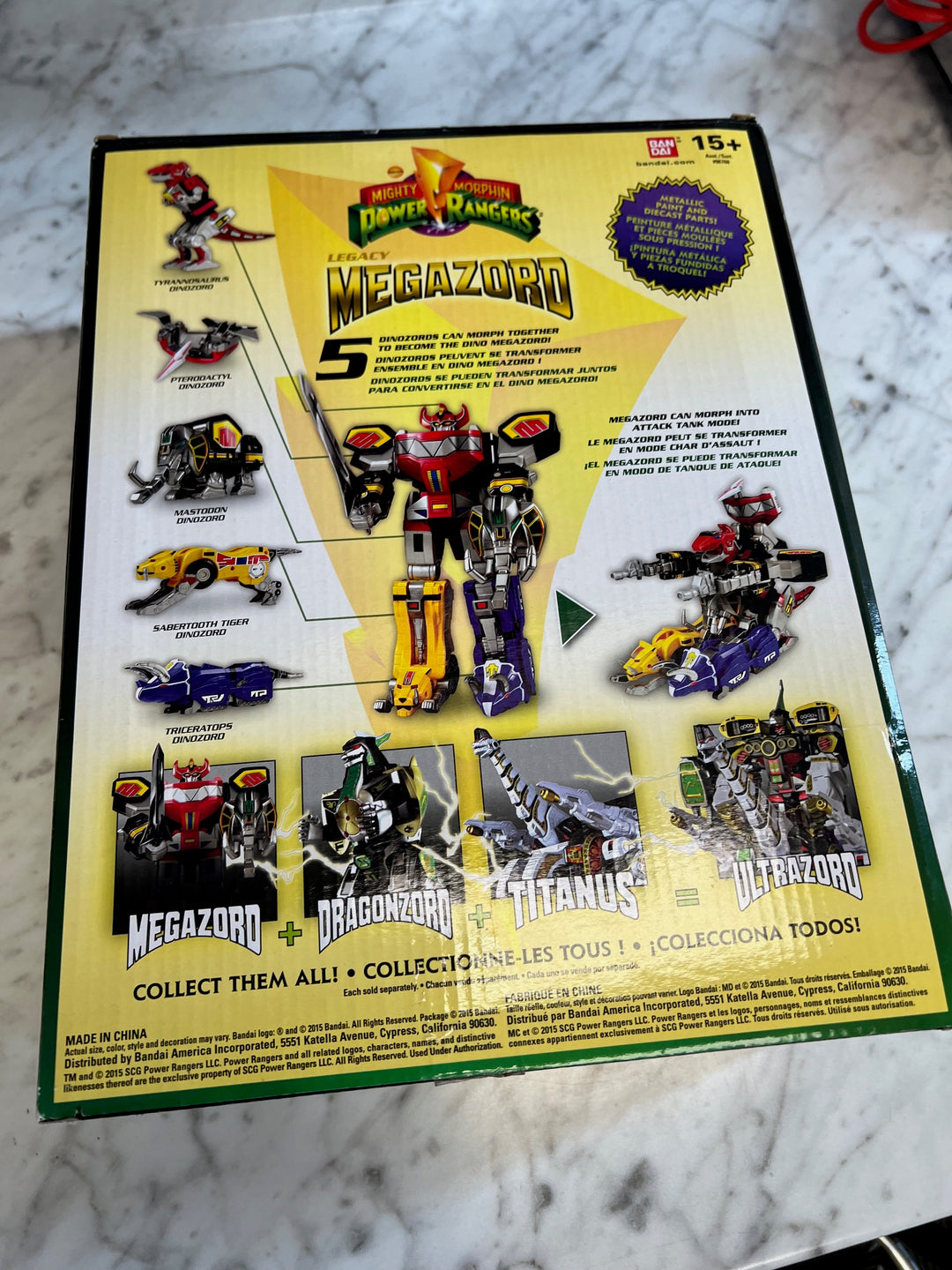 2015 Bandai Mighty Morphin Power Rangers Legacy Dino Megazord Complete UT52325