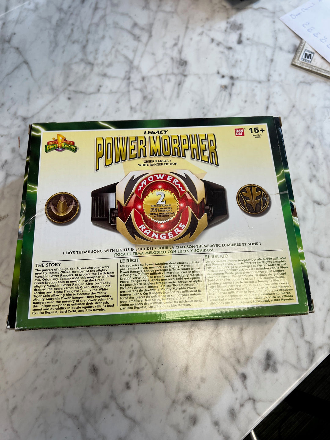 Power Morpher Mighty Morphin Power Rangers Legacy Green/White Ranger Edition UT52325