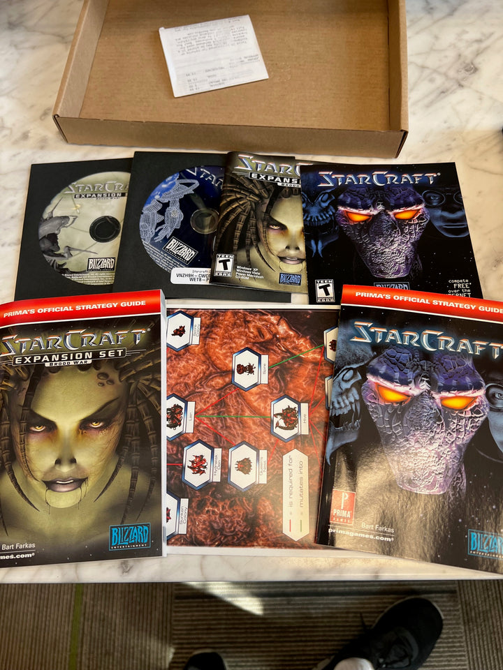 StarCraft Battle Chest (PC, 1999) Blizzard Big Box Complete Used PU81325