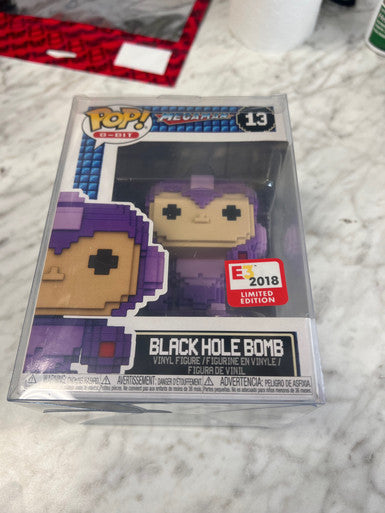 E3 2018 Funko Pop! Mega Man Black Hole Bomb Purple 8-Bit #13 Vinyl Figure