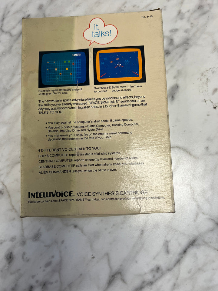 Space Spartans Voice Synthesis Cartridge for Intellivision in Box with manual IN8624