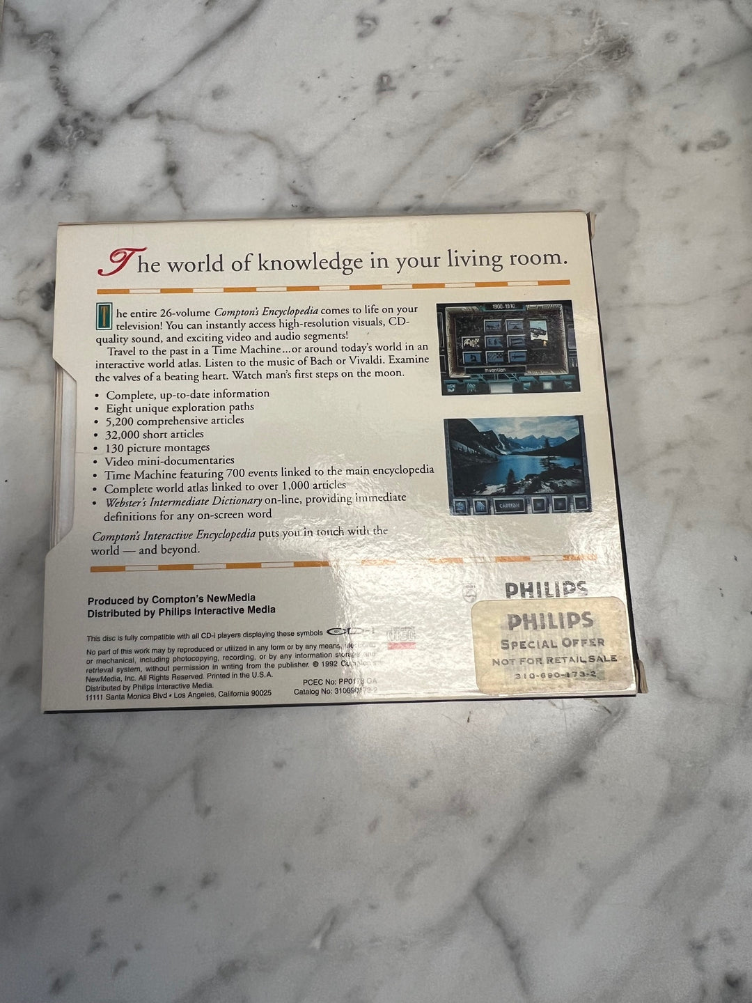 Compton's Interactive Encyclopedia Revised and Updated Cd-Interactive CD-i Used G52325