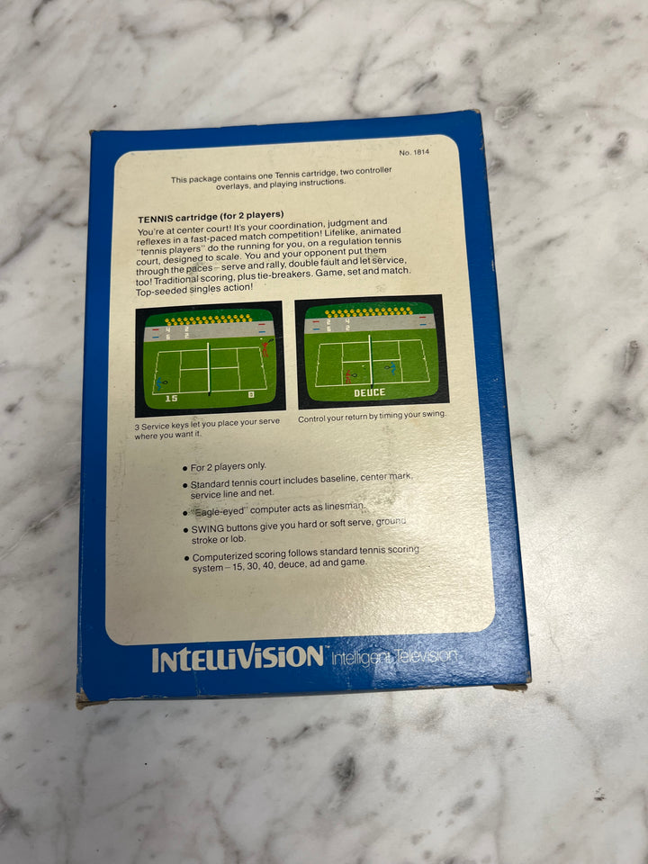 Tennis for Intellivision in Box with manual IN8624
