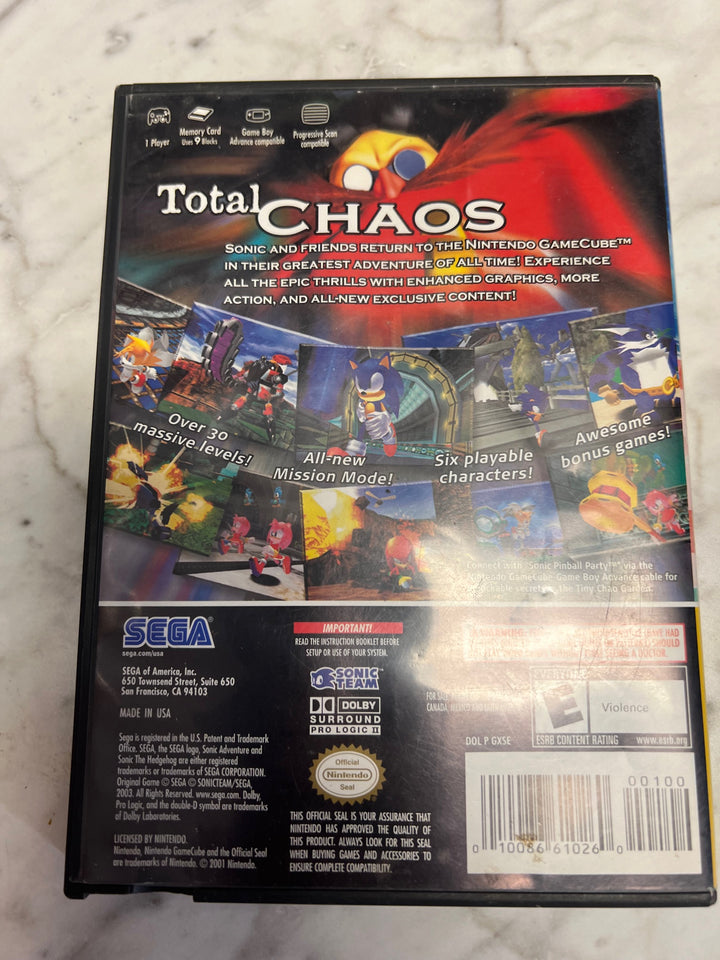 Sonic Adventure DX Director's Cut Nintendo Gamecube Case and Manual ONLY CO52325