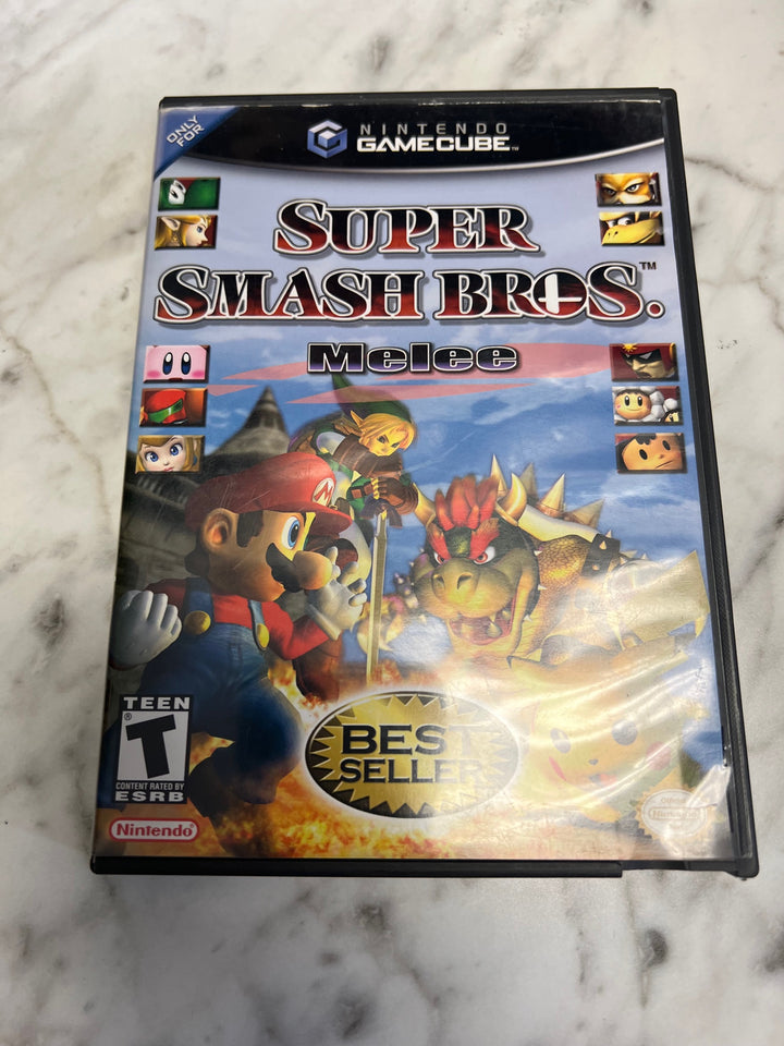 Super Smash Bros Melee Nintendo Gamecube Case and Manual ONLY CO52325