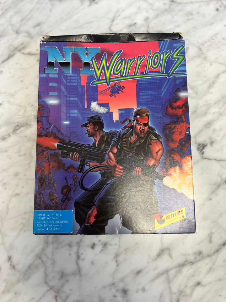 NY Warriors for IBM PC 5 1/4 Floppy In box with manual CO8624