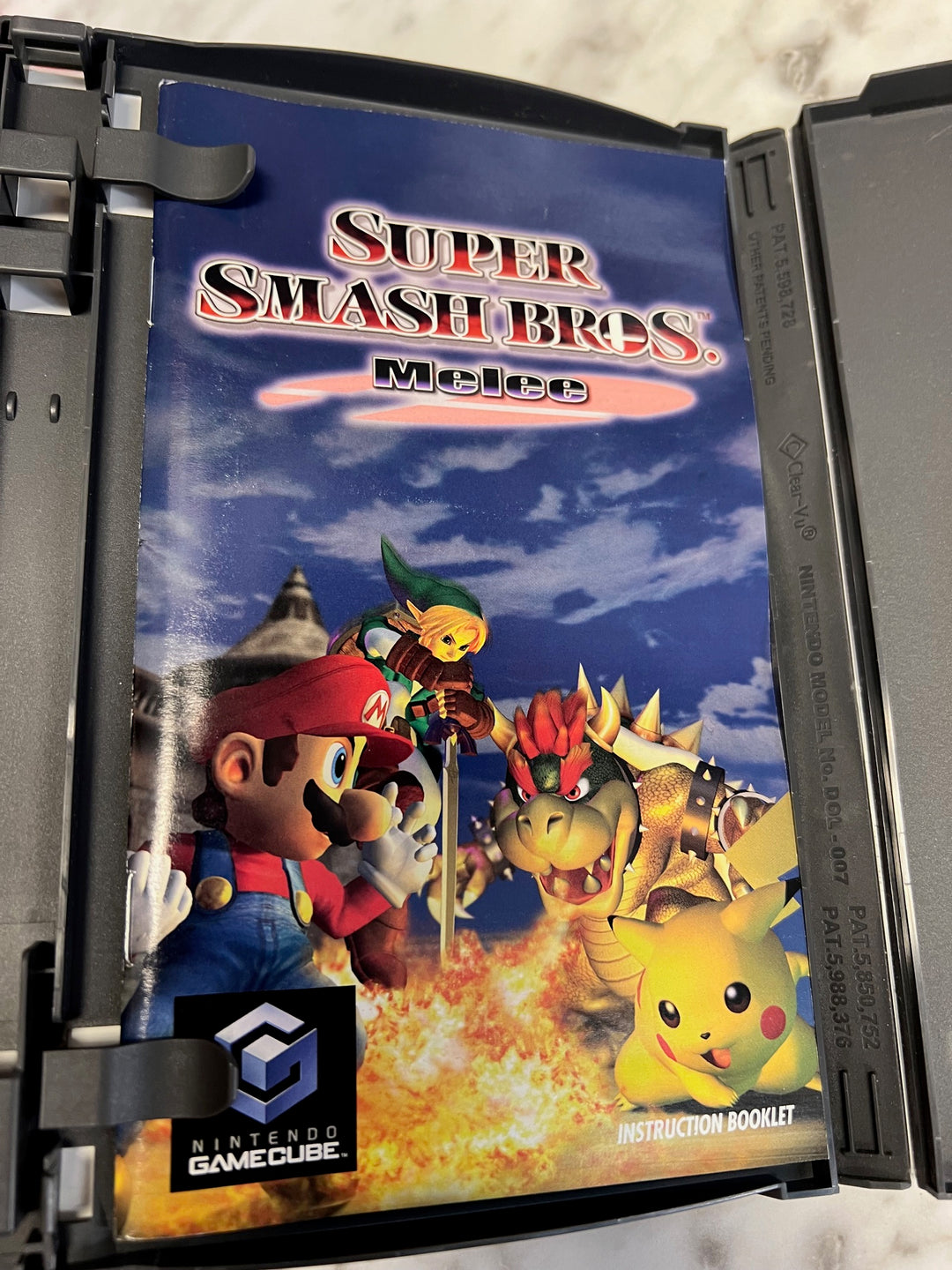 Super Smash Bros Melee Nintendo Gamecube Case and Manual ONLY CO52325