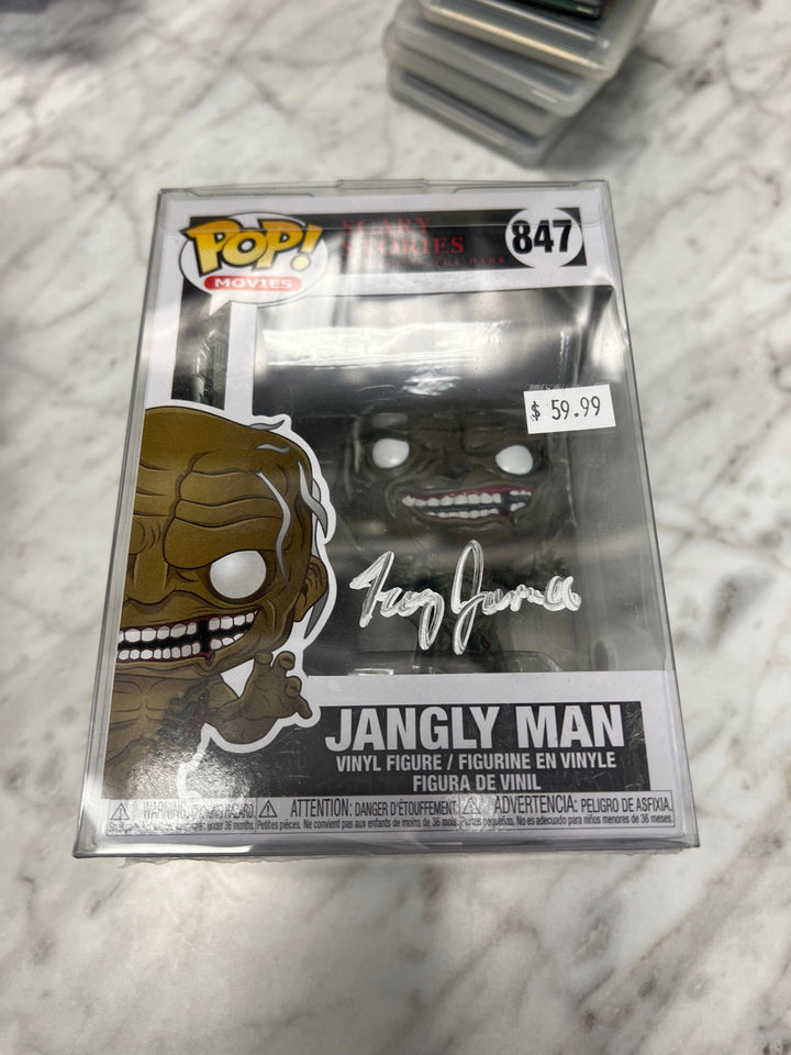 Funko Pop Scary Stories Jangly Man Figure Signed by Troy James