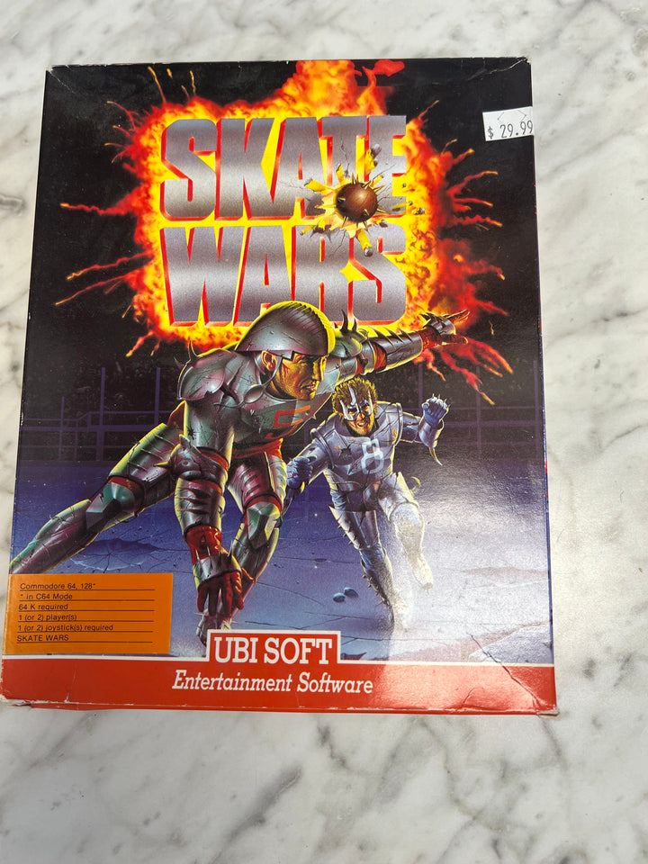 Skate Wars Ubi Soft for Commodore 64 In box with manual CO8624