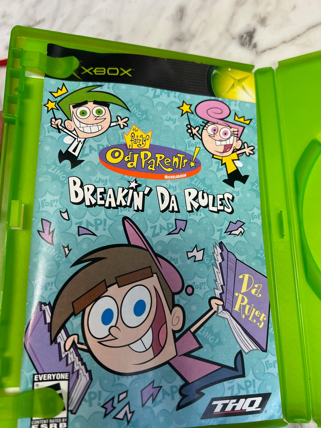 Fairly Odd Parents Breakin' Da Rules Xbox Case and Manual ONLY CO52325