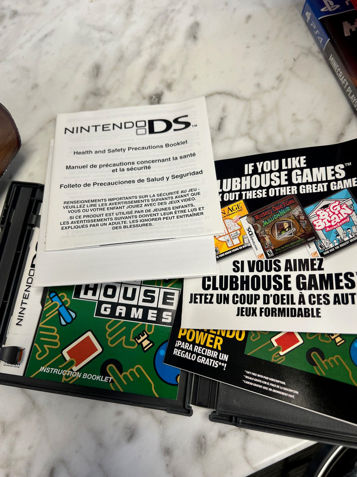 Club House Games Nintendo DS Case and Manual ONLY CO52325
