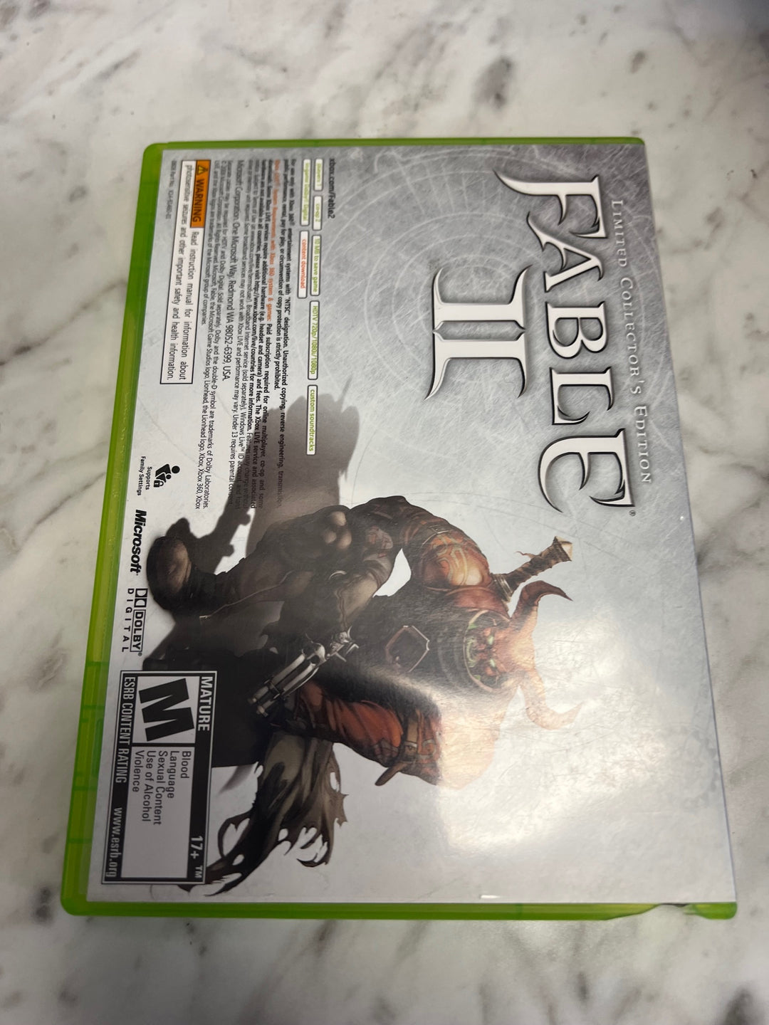 Fable II Collector's Edition Xbox Bonus Disc, Case and Manual ONLY No Game Disc CO52325