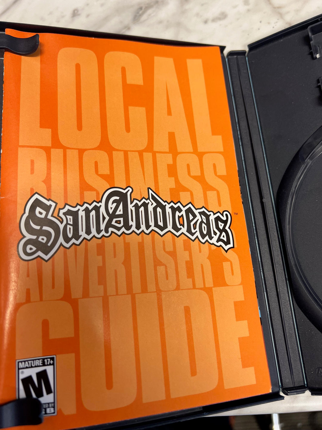 Grand Theft Auto San Andreas PS2 Playstation 2 Case and Manual ONLY CO52325